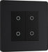 BG Evolve - PCDMBTDM2B - Matt Black (Black) 200W Double Touch Dimmer Switch, 2-Way Master BG - Evolve - Screwless Matt Black BG - Sparks Warehouse