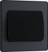 BG Evolve - PCDMG12WB - Matt Grey (Black) Single Light Switch, 20A 16AX, 2 Way, Wide Rocker BG - Evolve - Screwless Matt Grey BG - Sparks Warehouse