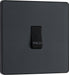 BG Evolve - PCDMG14B - Matt Grey (Black) Single Press Switch, 10A BG - Evolve - Screwless Matt Grey BG - Sparks Warehouse