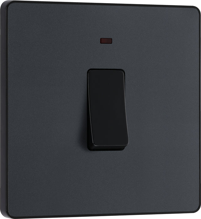 BG Evolve - PCDMG31B - Matt Grey (Black) 20A Switch, Double Pole With Power LED Indicator BG - Evolve - Screwless Matt Grey BG - Sparks Warehouse