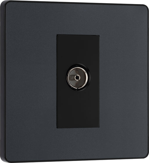 BG Evolve - PCDMG60B - Matt Grey (Black) Single Socket For TV OR FM Co-Axial AERIAL Connection BG - Evolve - Screwless Matt Grey BG - Sparks Warehouse
