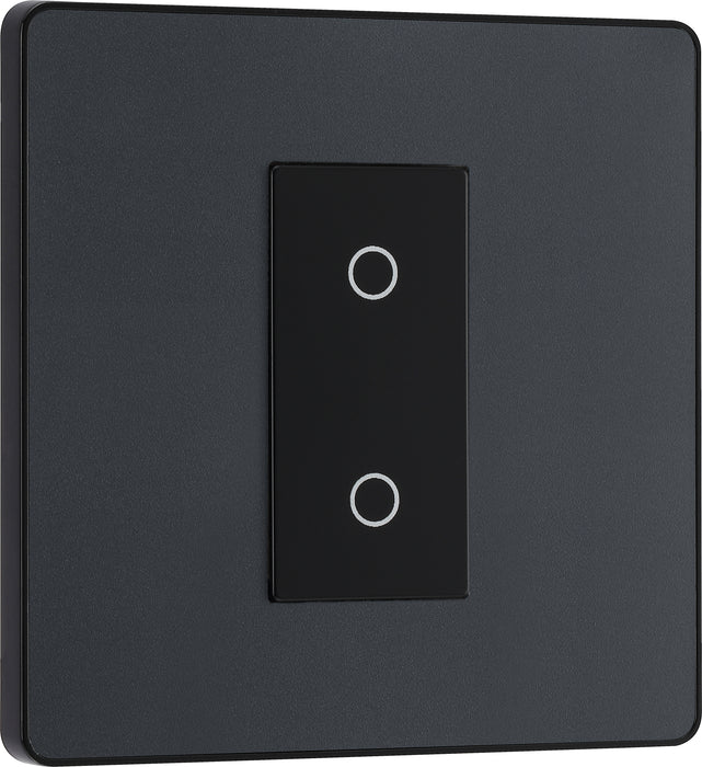 BG Evolve - PCDMGTDM1B - Matt Grey (Black) 200W Single Touch Dimmer Switch, 2-Way Master BG - Evolve - Screwless Matt Grey BG - Sparks Warehouse