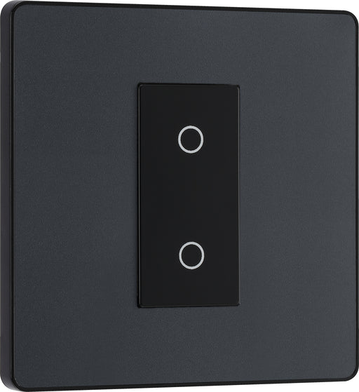 BG Evolve - PCDMGTDS1B - Matt Grey (Black) 200W Single Touch Dimmer Switch, 2-Way Secondary BG - Evolve - Screwless Matt Grey BG - Sparks Warehouse