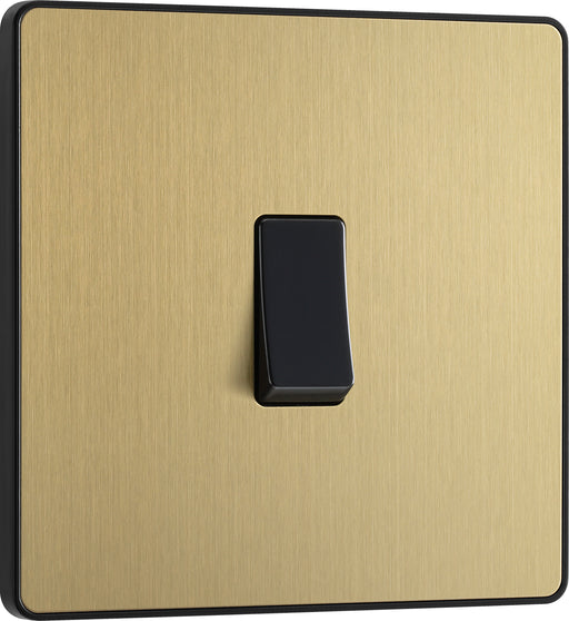 BG Evolve - PCDSB12B - Brushed Brass (Black) Single Light Switch, 20A 16AX, 2 Way BG - Evolve - Screwless Brushed Brass BG - Sparks Warehouse