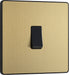 BG Evolve - PCDSB12B - Brushed Brass (Black) Single Light Switch, 20A 16AX, 2 Way BG - Evolve - Screwless Brushed Brass BG - Sparks Warehouse