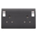 BG PM22DPOB Socket Outlet 2 Gang DP 13A - Part M - BG - Sparks Warehouse