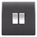 BG PM42 Plate Switch 2G 2Way 10AX - BG - Sparks Warehouse