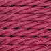 1.5mm Core Decorative Braided Fabric Flex  - 1 Metre Length  - POLY PINK TWIST