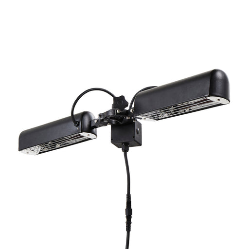 Topaz ZR-37448 1600W 2 Head Parasol Outdoor Heater - IP3X Outdoor Heaters Forum Lighting Solutions - Sparks Warehouse
