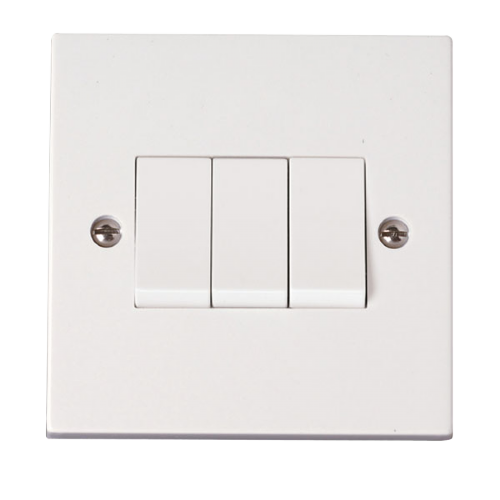 Scolmore PRW013 - 10AX 3 Gang 2 Way Switch Polar Accessories Scolmore - Sparks Warehouse
