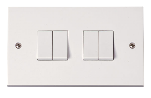 Scolmore PRW019 - 10AX 4 Gang 2 Way Switch Polar Accessories Scolmore - Sparks Warehouse