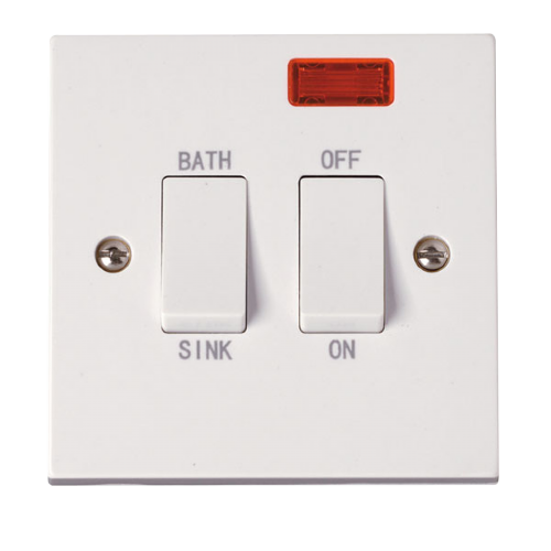 Scolmore PRW024 - 20A DP Sink Bath Switch With Neon Polar Accessories Scolmore - Sparks Warehouse
