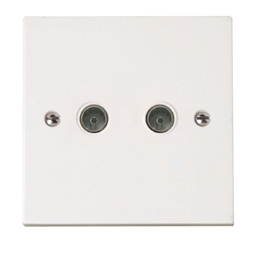 Scolmore PRW066 - Double Coaxial Socket Outlet Polar Accessories Scolmore - Sparks Warehouse