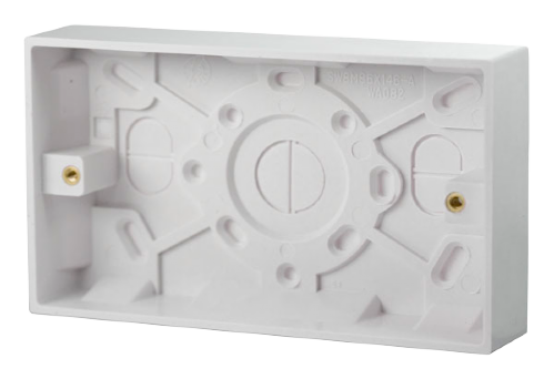 Scolmore PRW082 - 2 Gang 25mm Deep Pattress Box Polar Accessories Scolmore - Sparks Warehouse