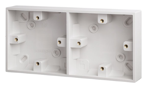 Scolmore PRW089 - Dual Accessory 29mm Deep Pattress Box Polar Accessories Scolmore - Sparks Warehouse