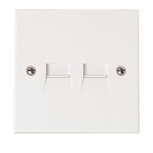 Scolmore PRW121 - Twin Telephone Master Socket Outlet Polar Accessories Scolmore - Sparks Warehouse