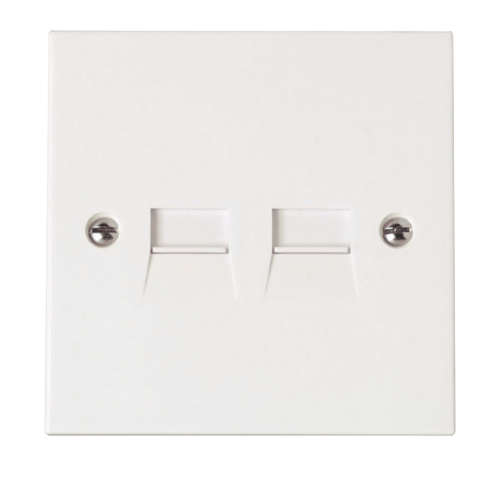 Scolmore PRW122 - Twin Telephone Master Socket Outlet Polar Accessories Scolmore - Sparks Warehouse