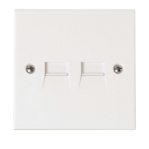 Scolmore PRW127 - Twin Telephone Secondary Socket Outlet Polar Accessories Scolmore - Sparks Warehouse