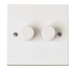 Scolmore PRW146 - 2 Gang 2 Way 250Va Rotary Dimmer Switch Polar Accessories Scolmore - Sparks Warehouse