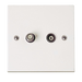 Scolmore PRW157 - Single Isolated Coaxial + Satellite Outlet Polar Accessories Scolmore - Sparks Warehouse