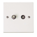 Scolmore PRW170 - Non-Isolated Coaxial + Satellite Outlet Polar Accessories Scolmore - Sparks Warehouse