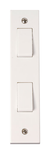 Scolmore PRW172 - 10AX 2 Gang 2 Way Architrave Switch Polar Accessories Scolmore - Sparks Warehouse