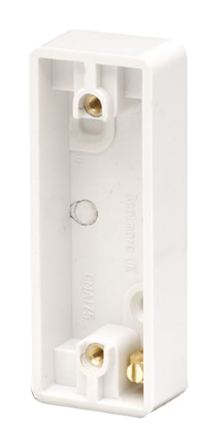 Scolmore PRW175 - 1 Gang 19mm Deep Architrave Pattress Box with Earth Terminal Polar Accessories Scolmore - Sparks Warehouse