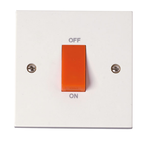 Scolmore PRW200 - 45A DP Plate Switch Polar Accessories Scolmore - Sparks Warehouse