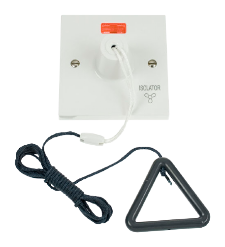 Scolmore PRW208AG - 10A 3 Pole Pull Cord Fan Isolation Switch With Grey Bangle Mode Part M Scolmore - Sparks Warehouse