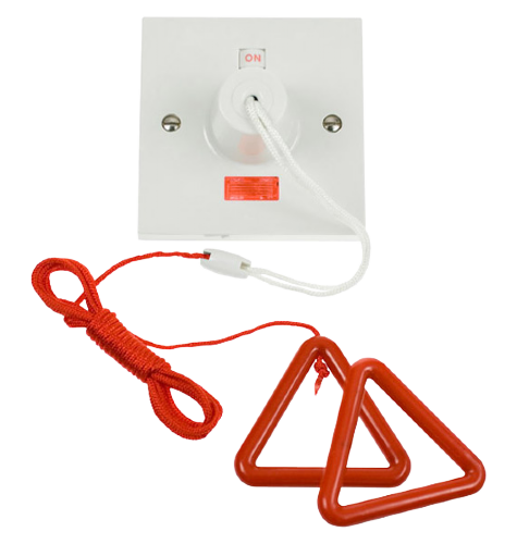 Scolmore PRW210RD - 45A DP Pull Cord Switch With Red Bangle Kit Mode Part M Scolmore - Sparks Warehouse