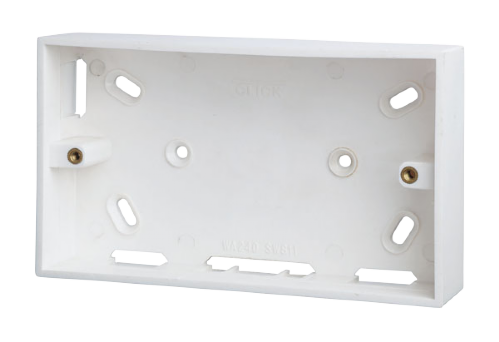 Scolmore PRW235 - 2 Gang 29mm Deep Pattress Box - Trunking Polar Accessories Scolmore - Sparks Warehouse