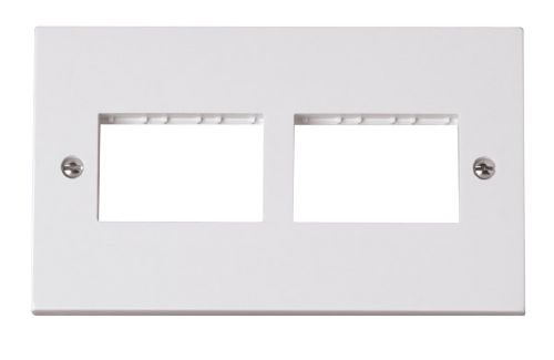 Scolmore PRW406 - 2 Gang Plate - 2 x 3 Apertures Polar Accessories Scolmore - Sparks Warehouse