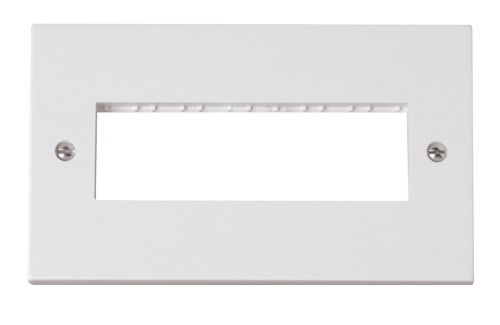 Scolmore PRW426 - 2 Gang Plate - 6 In-Line Apertures Polar Accessories Scolmore - Sparks Warehouse