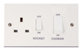 Scolmore PRW504 - 45A DP Switch 13A DP Switched Socket (White Rocker) Polar Accessories Scolmore - Sparks Warehouse