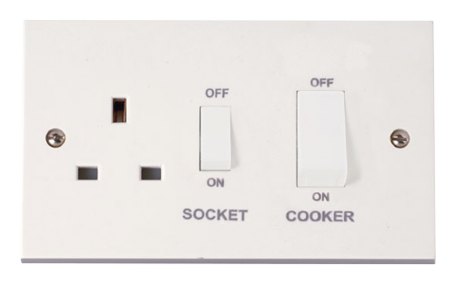 Scolmore PRW504 - 45A DP Switch 13A DP Switched Socket (White Rocker) Polar Accessories Scolmore - Sparks Warehouse