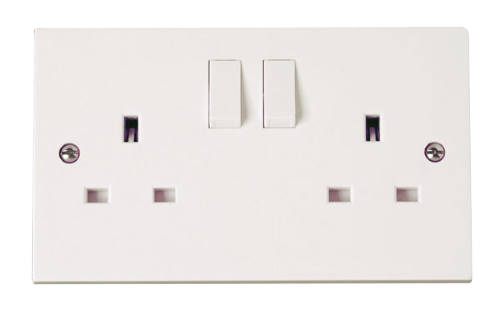 Scolmore PRW606 - 2 Gang 13A Switched Socket Outlet Polar Accessories Scolmore - Sparks Warehouse