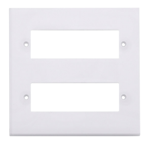 Scolmore PRW612 - 12 Minigrid Module Plate + Yokes - Polar White MiniGrid Scolmore - Sparks Warehouse