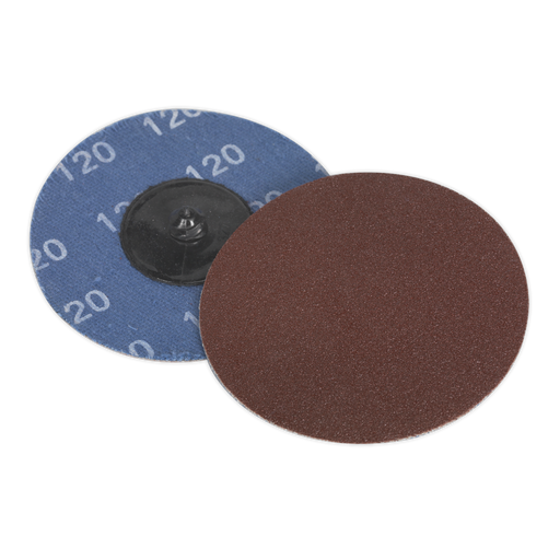 Sealey - PTCQC75120 Quick-Change Sanding Disc Ø75mm 120Grit Pack of 10 Consumables Sealey - Sparks Warehouse
