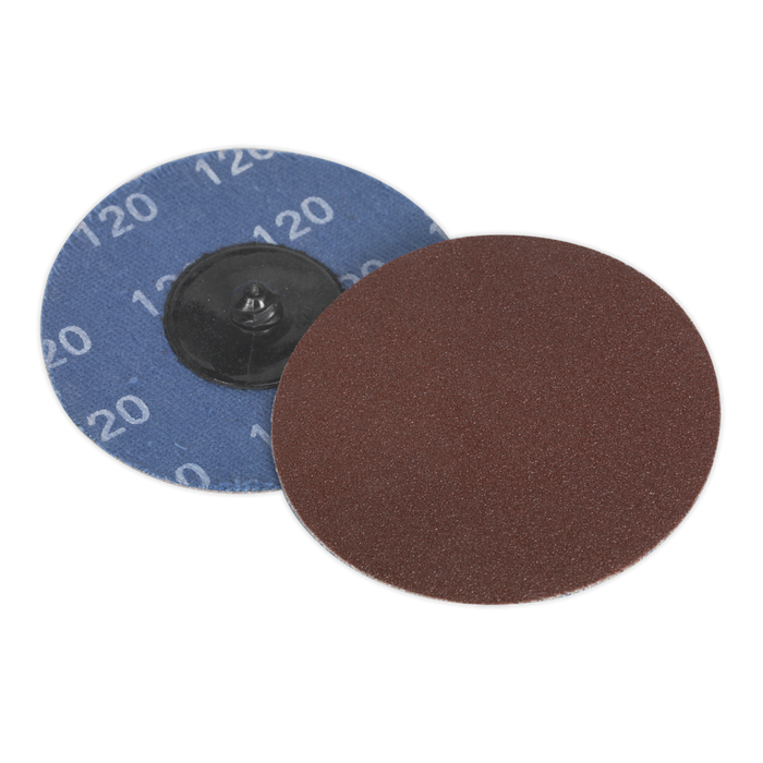 Sealey - PTCQC75120 Quick-Change Sanding Disc Ø75mm 120Grit Pack of 10 Consumables Sealey - Sparks Warehouse