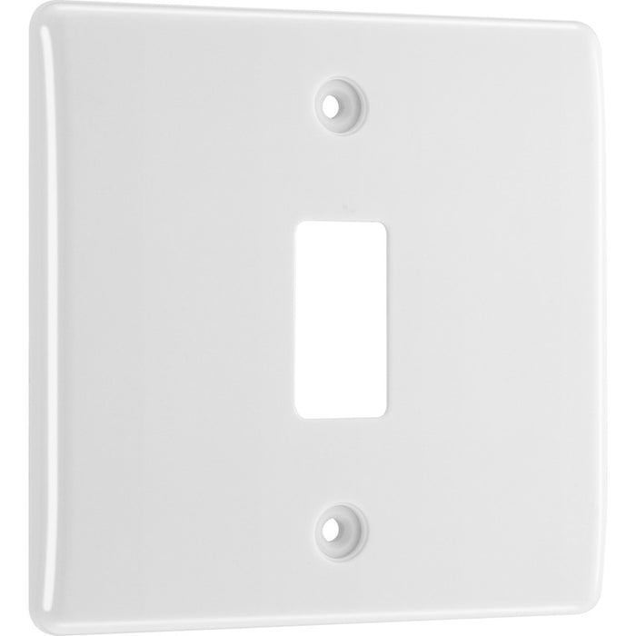 BG Nexus R81 Nexus Moulded 1 Gang White Grid Front Plate New Nexus Grid BG - Sparks Warehouse