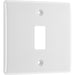 BG Nexus R81 Nexus Moulded 1 Gang White Grid Front Plate New Nexus Grid BG - Sparks Warehouse