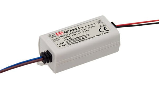 Mean Well APV-8 AC-DC, DC-DC Constant Voltage LED Driver 8W 24V LED Driver Meanwell - Easy Control Gear