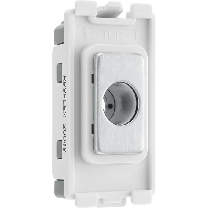 BG Nexus RBSFLEX Grid Brushed Steel Flex Outlet Module New Nexus Grid BG - Sparks Warehouse