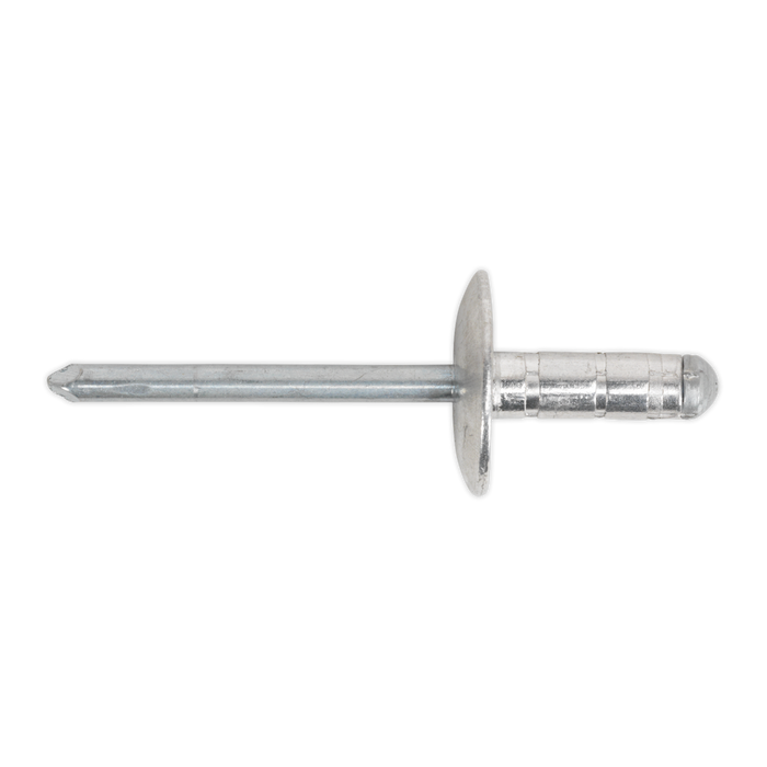 Sealey - RM4813L Aluminium Multi-Grip Rivet Large Flange 4.8 x 13mm Pack of 200 Consumables Sealey - Sparks Warehouse