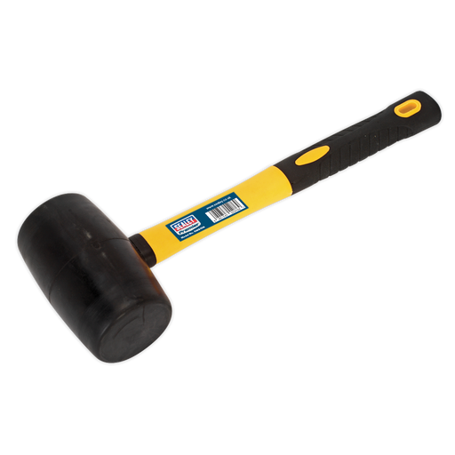 Sealey - RMB150 Rubber Mallet 1.5lb with Fibreglass Shaft Hand Tools Sealey - Sparks Warehouse