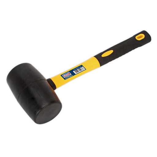 Sealey - RMB200 Rubber Mallet 2lb with Fibreglass Shaft Hand Tools Sealey - Sparks Warehouse