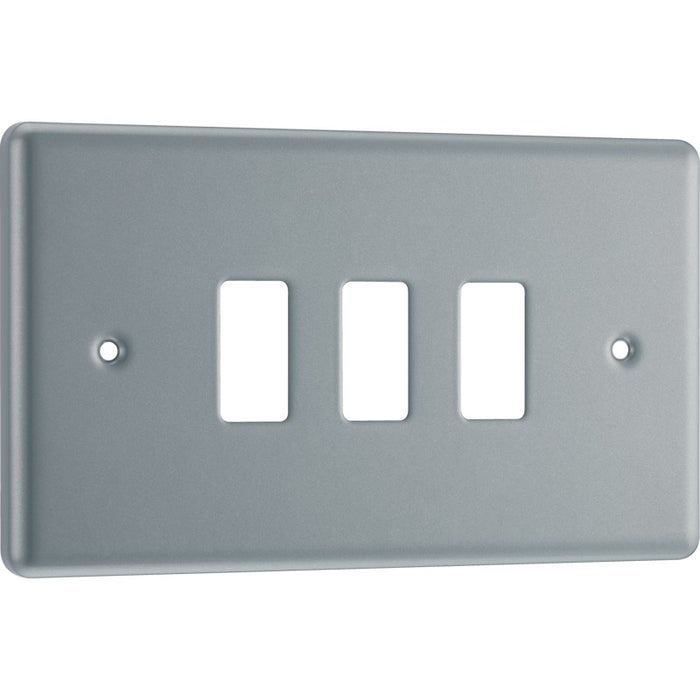 BG Nexus RMC3 Grid METAL CLAD 3 Gang Front Plate New Nexus Grid BG - Sparks Warehouse
