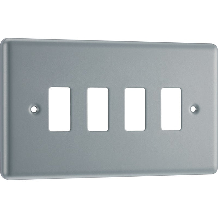 BG Nexus RMC4 Grid METAL CLAD 4 Gang Front Plate New Nexus Grid BG - Sparks Warehouse