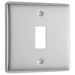 BG Nexus RNBS1 Grid Brushed Steel 1 Gang Front Plate New Nexus Grid BG - Sparks Warehouse