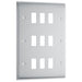 BG Nexus RNBS9 Grid Brushed Steel 9 Gang Front Plate New Nexus Grid BG - Sparks Warehouse